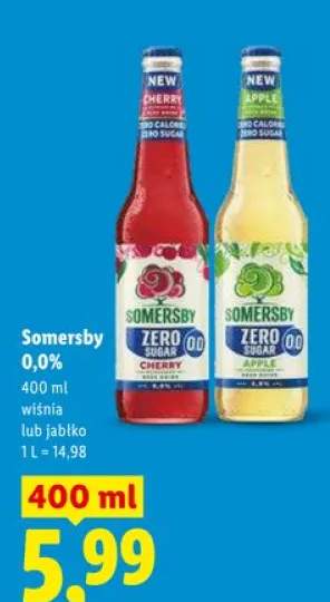 Piwo bezalkoholowe Somersby 0,0% wiśnia