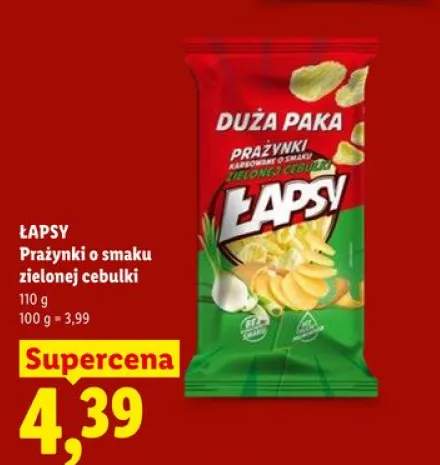 Prażynki o smaku zielonej cebulki Łapsy