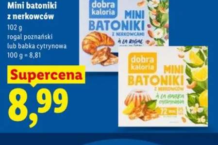 Mini batoniki z nerkowców babka cytrynowa Dobra Kaloria