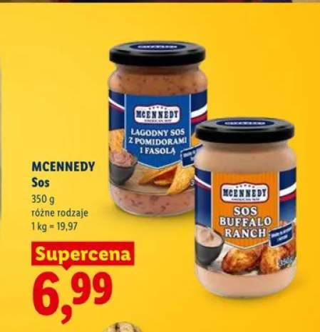 Łagodny sos z pomidorami i fasolą MCENNEDY