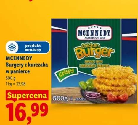 Burgery z kurczaka w panierce MCENNEDY