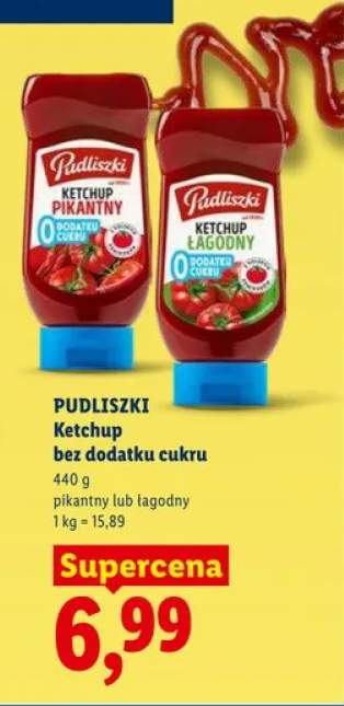 Ketchup pikantny bez dodatku cukru PUDLISZKI