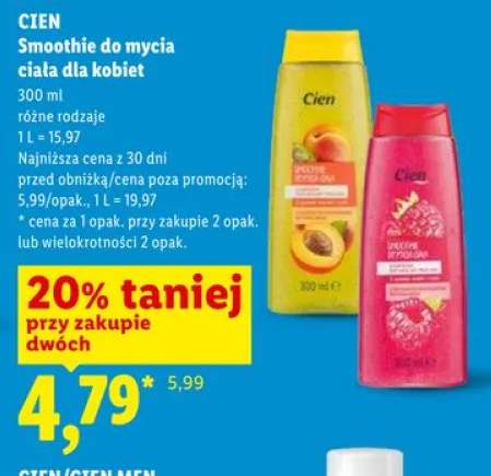 Smoothie do mycia ciała dla kobiet Cien