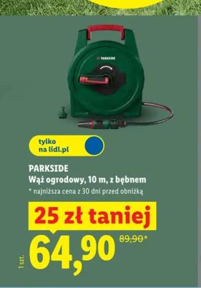 Wąż ogrodowy PARKSIDE 10m z bębnem