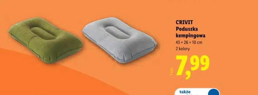 Poduszka kempingowa CRIVIT 43x26x10cm
