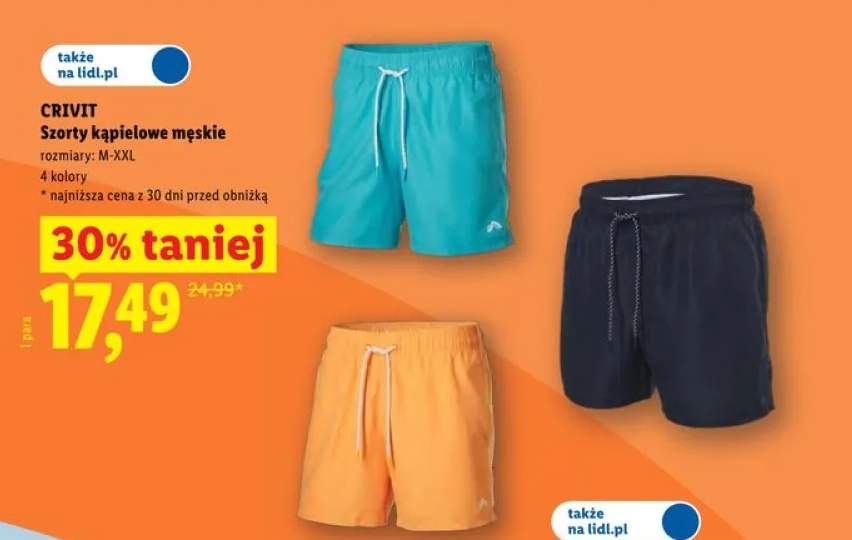 Szorty kąpielowe męskie CRIVIT