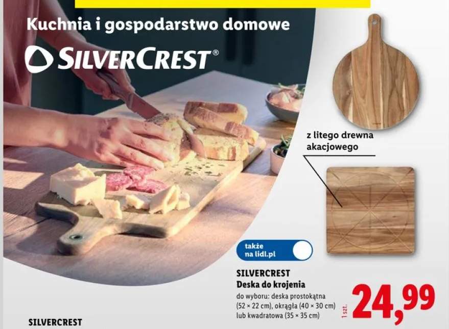 Deska do krojenia okrągła 40x30cm SILVERCREST