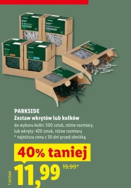 Zestaw kołków PARKSIDE 500 sztuk
