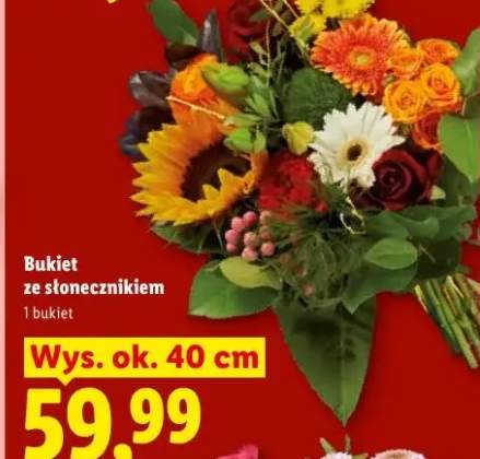 Bukiet ze słonecznikiem wys. ok. 40cm