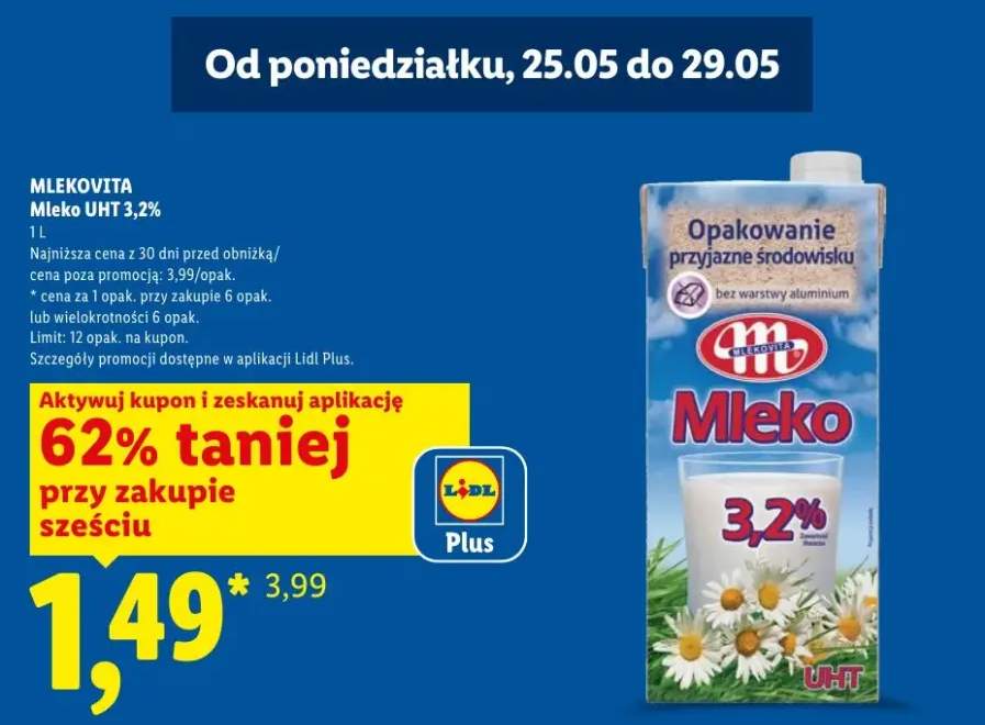 Mleko UHT 3,2% Mlekovita