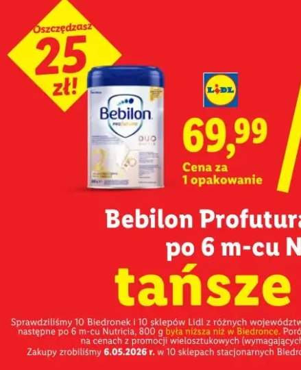 Mleko następne po 6m-cu Bebilon Profutura 2 Nutricia