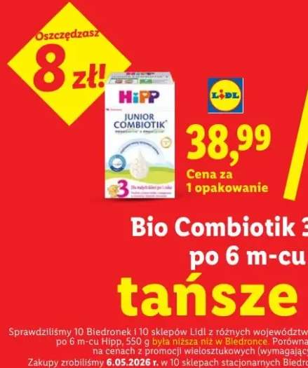 Mleko następne po 6m-cu Bio Combiotik 3 Hipp