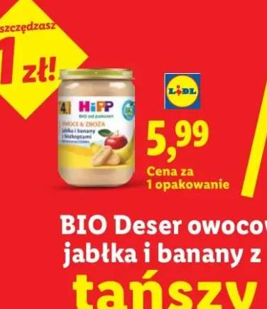 Deser owocowy Bio po 4m-cu jabłka i banany z biszkoptami