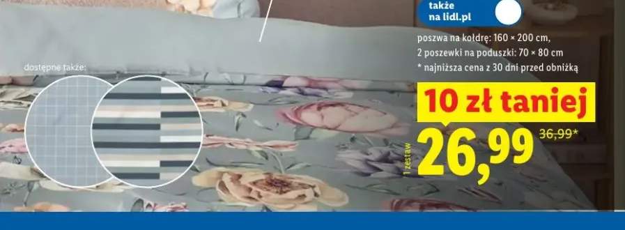 Pościel z mikrowłókna satynowego LIVARNO 160x200cm 2 poszewki 70x80cm