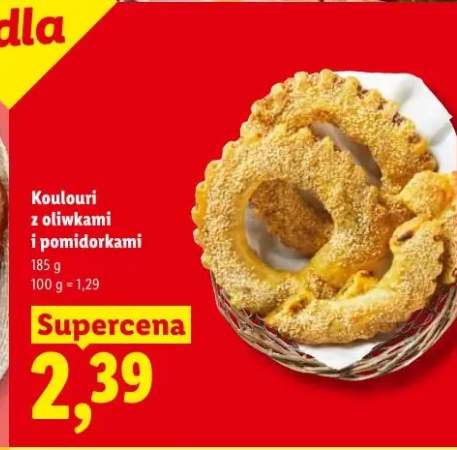 Koulouri z oliwkami i pomidorkami