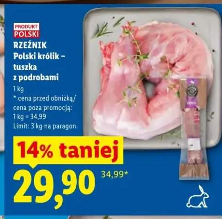 Polski królik - tuszka z podrobami Rzeźnik