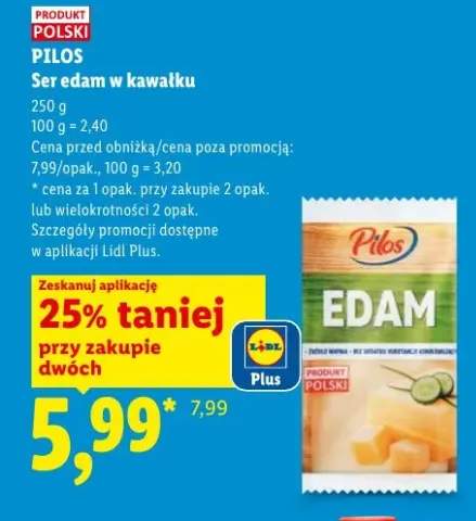 Ser edam w kawałku Pilos