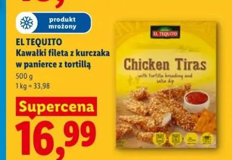 Kawałki fileta z kurczaka w panierce z tortillą El Tequito