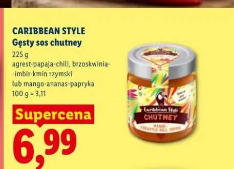 Gęsty sos chutney Caribbean Style agrest-papaja-chili
