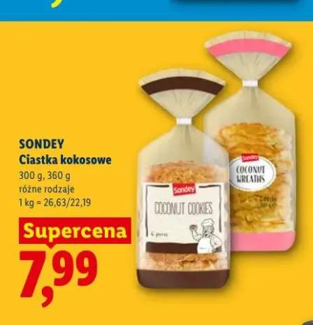 Ciastka kokosowe SONDEY Coconut Cookies