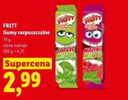 Gumy rozpuszczalne FRITT malina mięta