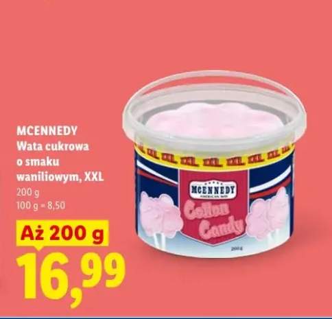 Wata cukrowa o smaku waniliowym XXL Mcennedy