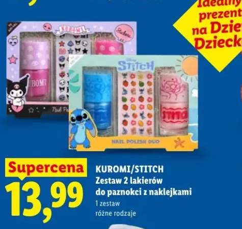 Zestaw 2 lakierów do paznokci z naklejkami