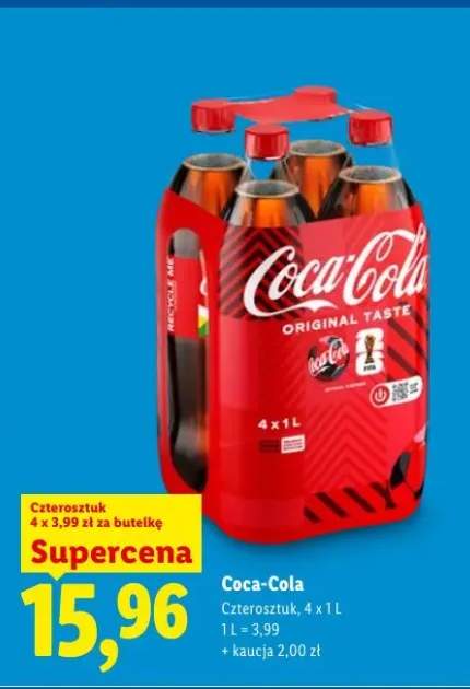 Napój gazowany Coca-Cola 4-pak 1l