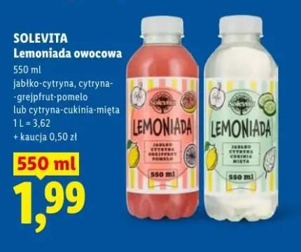 Lemoniada owocowa Solevita cytryna-grejpfrut-pomelo