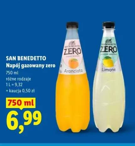 Napój gazowany zero San Benedetto Aranciata