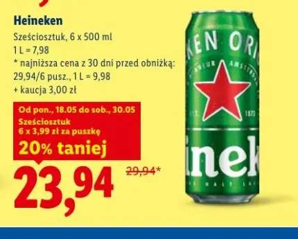 Piwo Heineken 6-pak 500ml