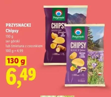 Chipsy PRZYSNACKI śmietana z czosnkiem