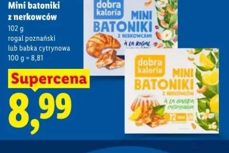 Mini batoniki z nerkowców babka cytrynowa Dobra Kaloria