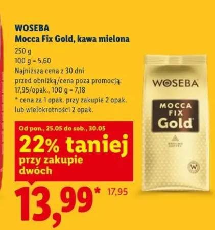 Kawa mielona WOSEBA Mocca Fix Gold