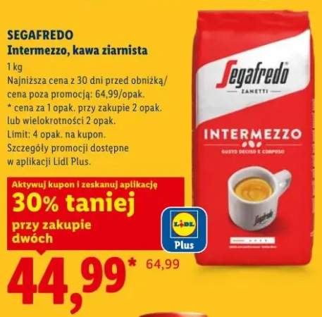 Kawa ziarnista SEGAFREDO Intermezzo