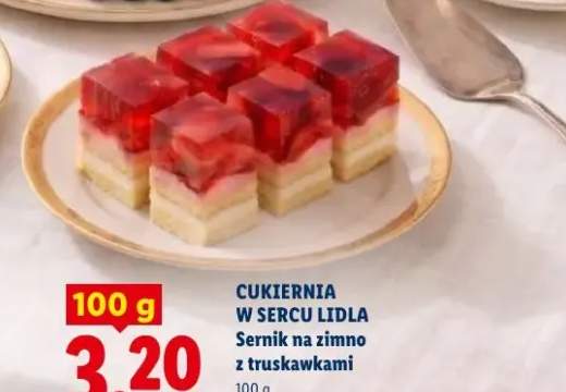 Sernik na zimno z truskawkami Cukiernia W Sercu Lidla