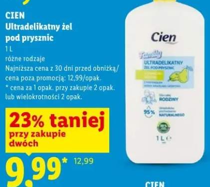 Ultradelikatny żel pod prysznic Cien
