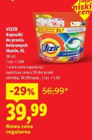 Kapsułki do prania kolorowych tkanin VIZIR XL