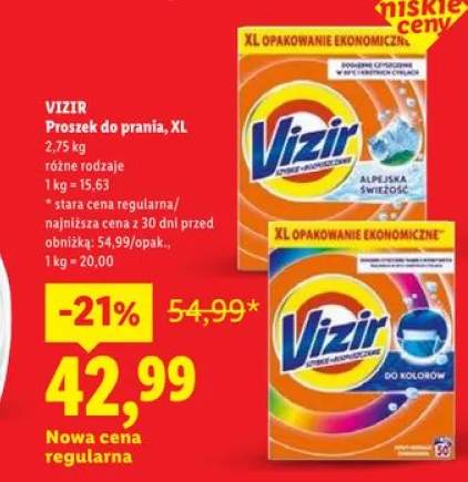Proszek do prania VIZIR XL Alpejska Świeżość