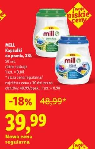 Kapsułki do prania MILL XXL
