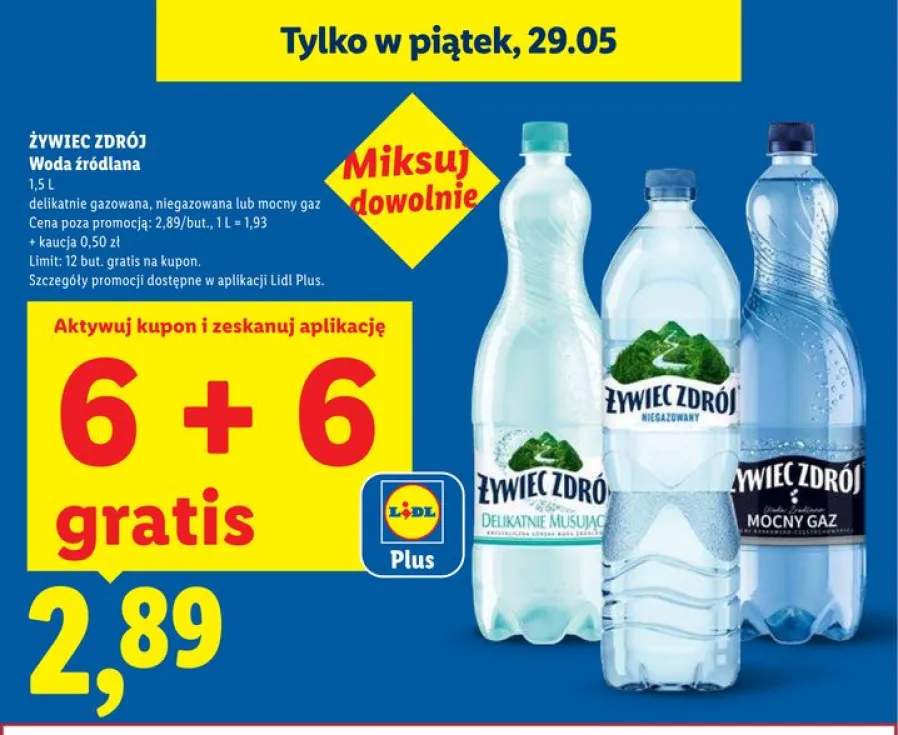 Woda źródlana Żywiec Zdrój mocny gaz