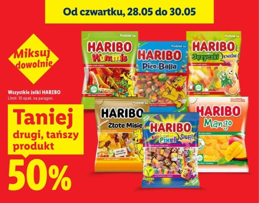 Żelki HARIBO Języczki kwaśne