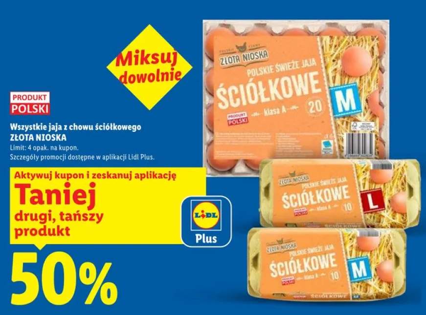 Jaja z chowu ściółkowego Złota Nioska
