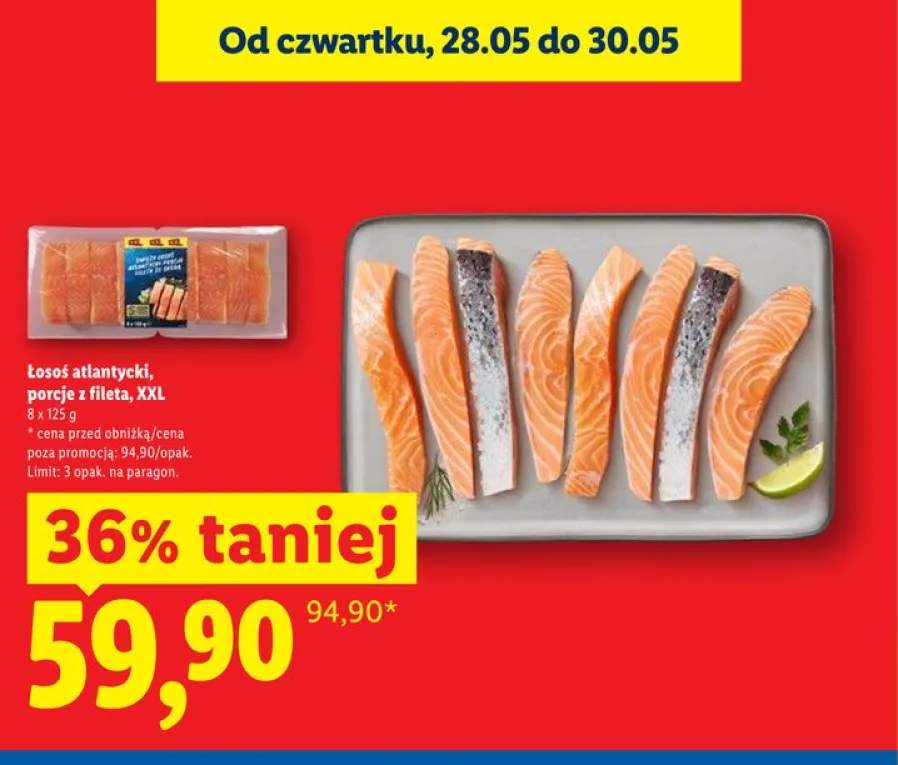 Łosoś atlantycki porcje z fileta XXL 8-pak 125g
