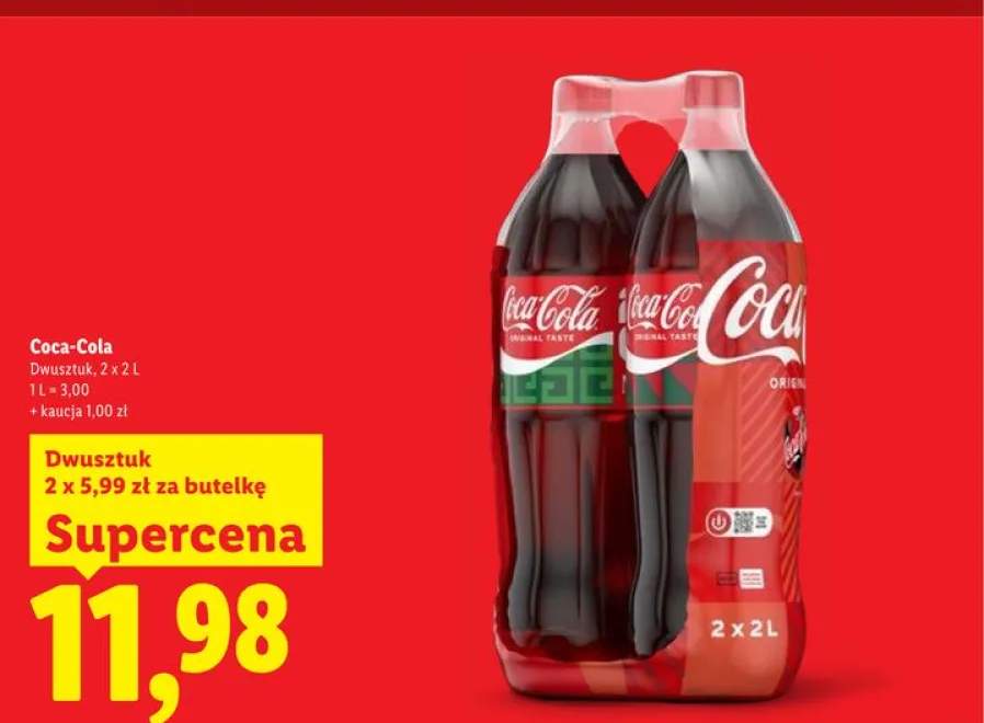 Napój gazowany Coca-Cola Original Taste 2-pak 2l