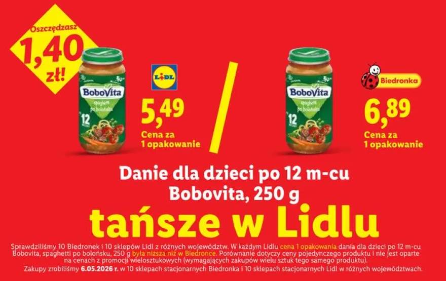 Danie dla dzieci po 12m-cu Bobovita spaghetti po bolońsku