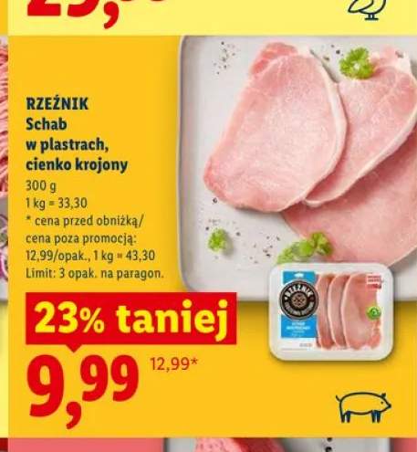 Schab w plastrach cienko krojony Rzeźnik