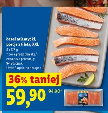 Łosoś atlantycki porcje z fileta XXL