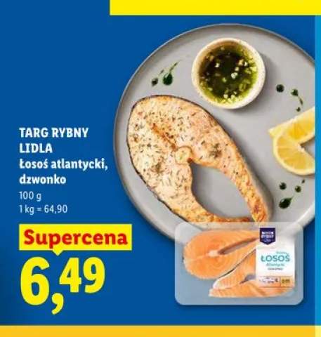 Łosoś atlantycki dzwonko Targ Rybny Lidla