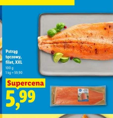 Pstrąg tęczowy filet XXL Targ Rybny Lidla
